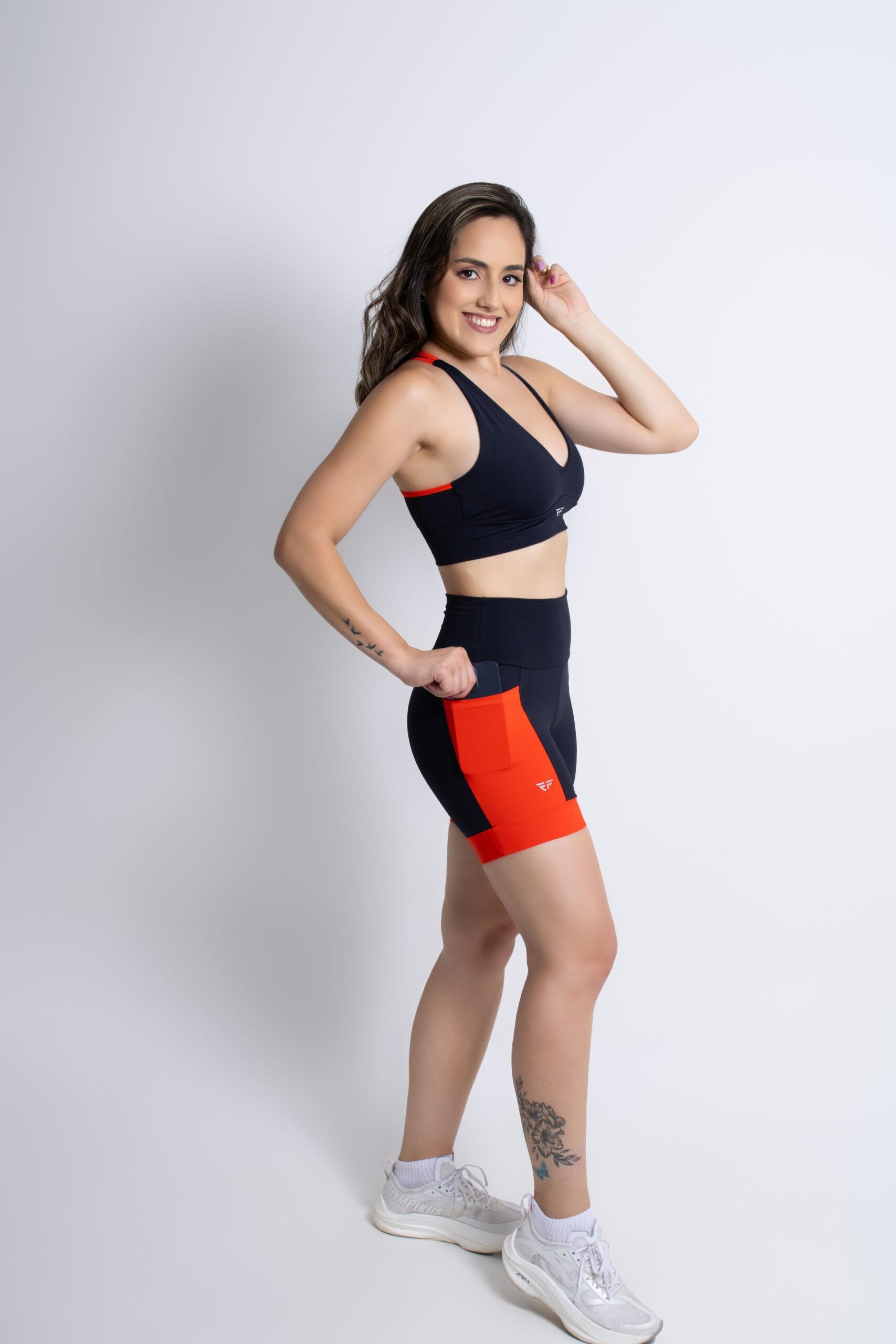 Conjunto Top e Short DuoFit Com Bolso Corrida